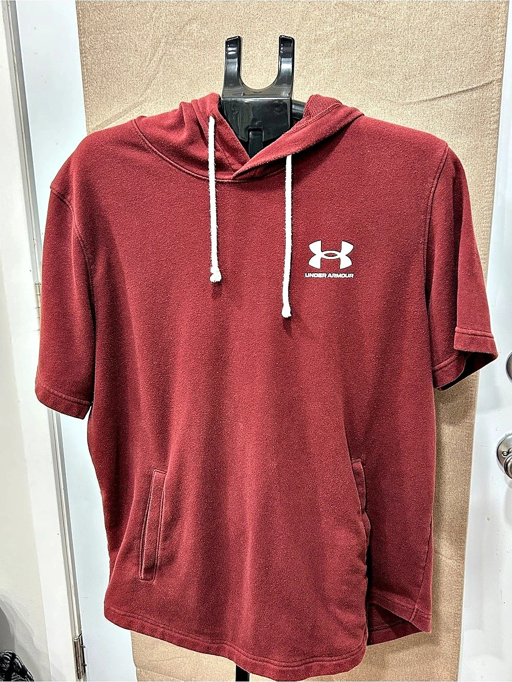 Under Armour Men's Rival Terry Short Sleeve Hoodie Red XL